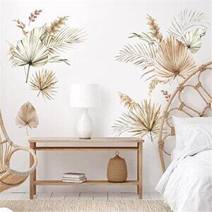 Boho Palm Leaves Wall Decals Tropical Leaf Wall Stickers Nursery Bedroom